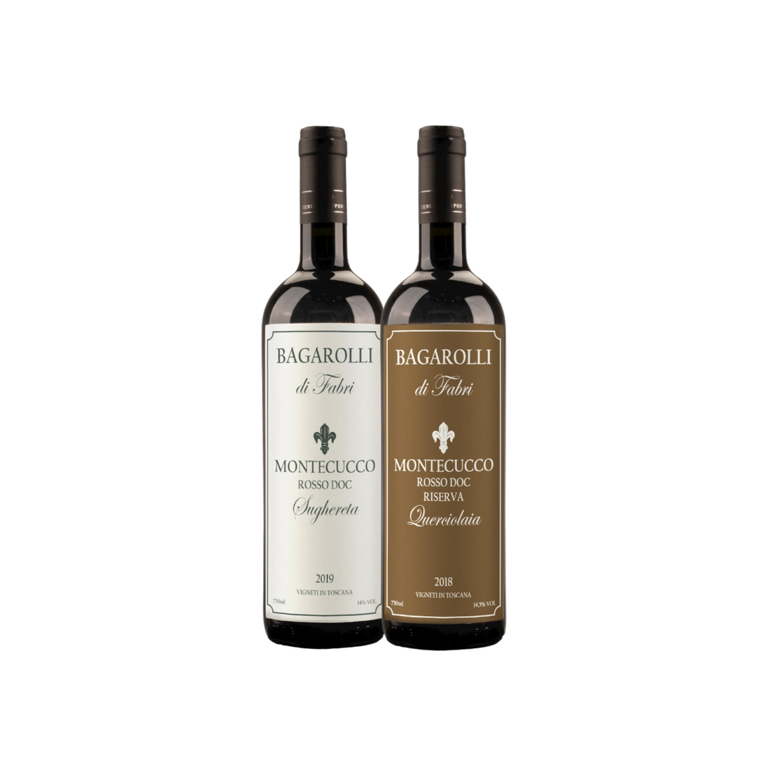 Kit 2 vinhos Novas safras Querciolaia DOC 2018 + Sughereta DOC 2019